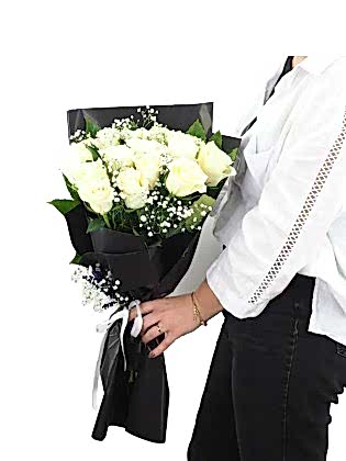 Lovely 20 Beyaz Gül Buketi